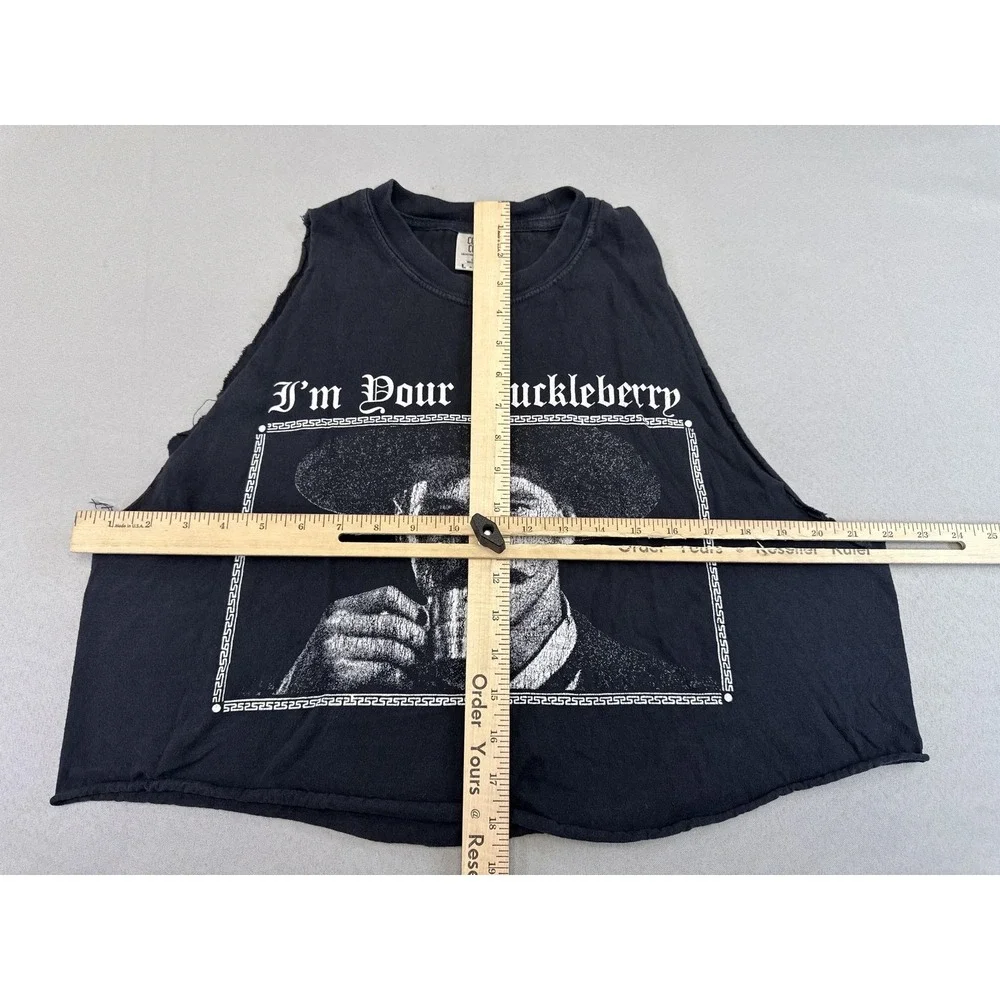 COMFORT COLORS Doc Holliday Western Tee L Black 100% Cotton Sleeveless